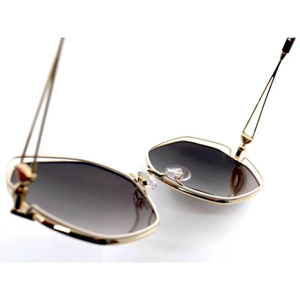 MISSONI MIS 0075/S Y3R GOLD IVORY BROWN GRADIENT AUTHENTIC SUNGLASSES - Picture 12 of 13